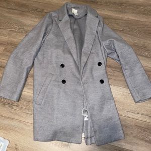 H&M gray Peacoat